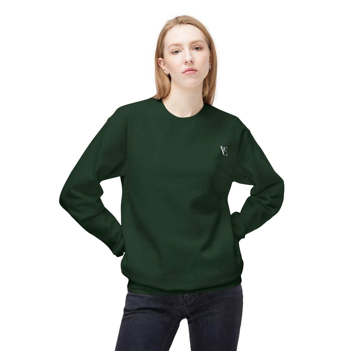 Vellero Minimalist Crewneck Sweatshirt (Dark)