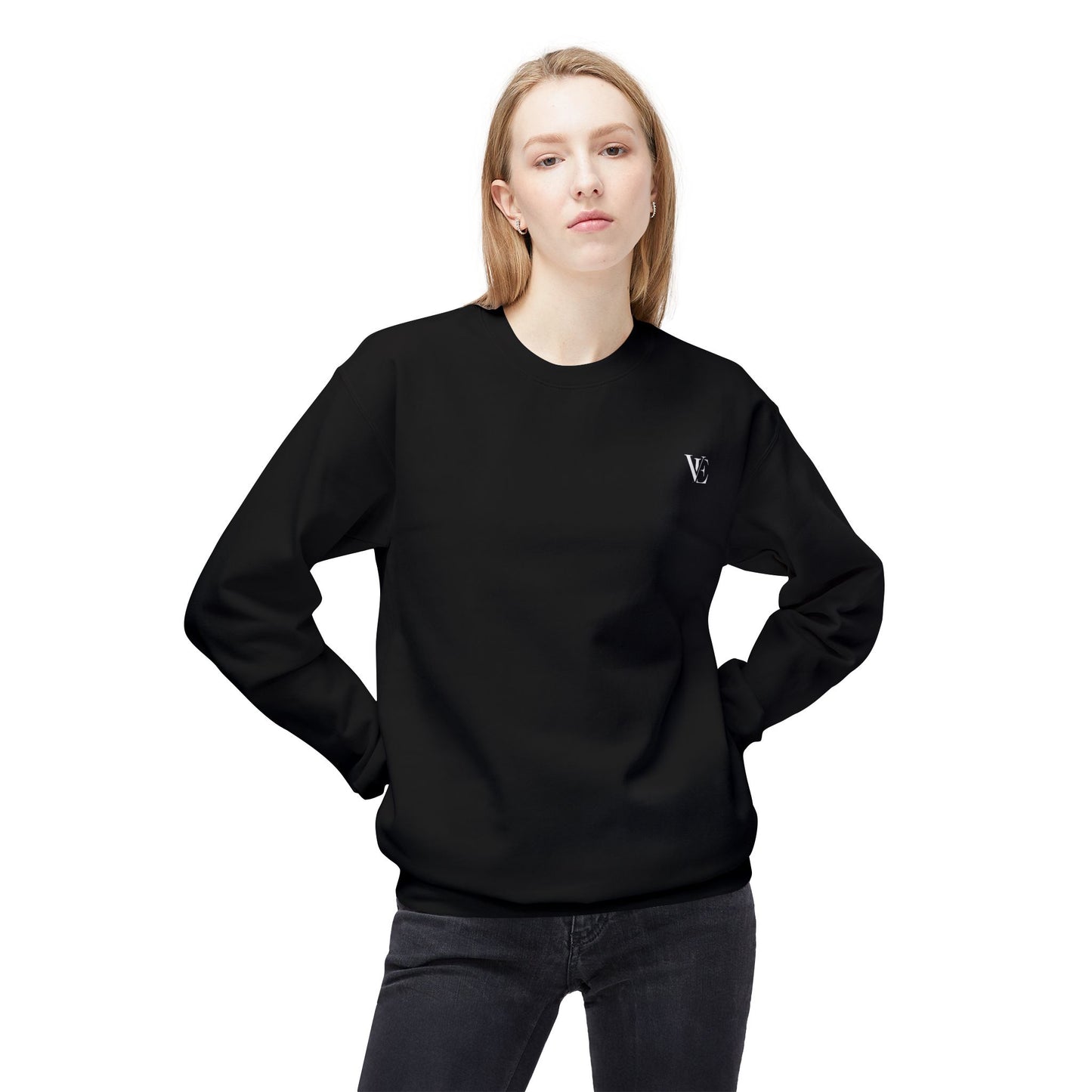 Vellero Minimalist Crewneck Sweatshirt (Dark)