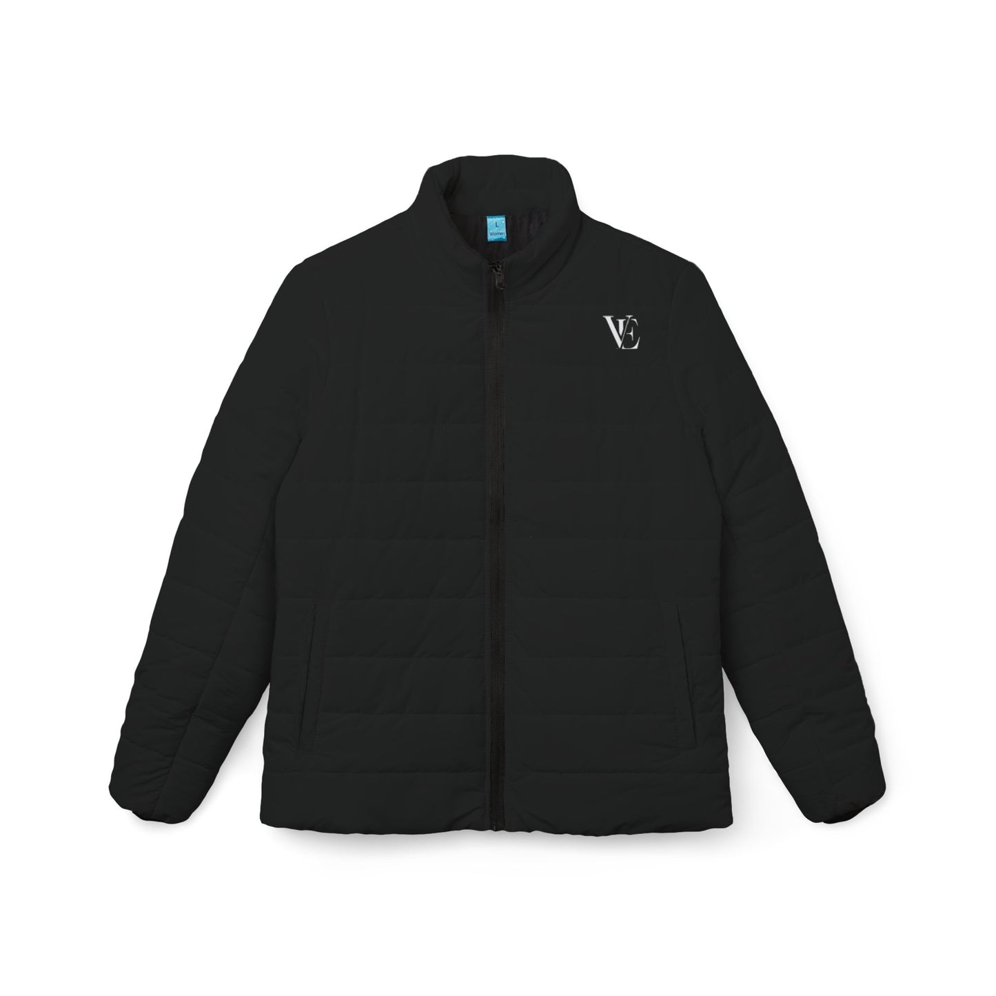 Vellero Women’s Puffer Jacket (Dark) | White quilted outerwear
