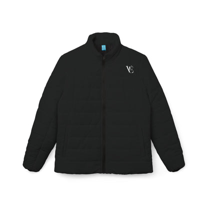 Vellero Women’s Puffer Jacket (Dark) | White quilted outerwear